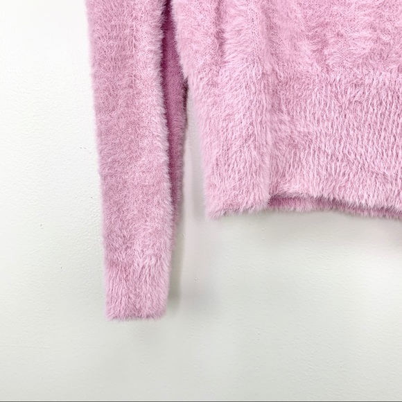 ASTR The Label Fuzzy Crop Sweater Lilac Size L - Picture 9 of 16
